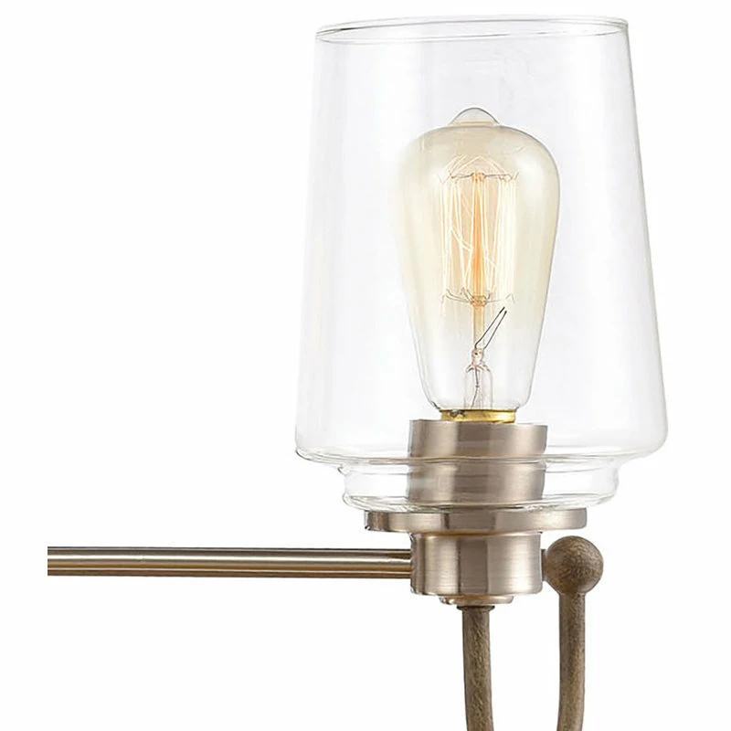 Elk Home Bakersfield 4-Light Vanity Light, Light Wood With Clear Glass 5 Elk Home Bakersfield 4-Light Vanity Light, Light Wood With Clear Glass - Image 5