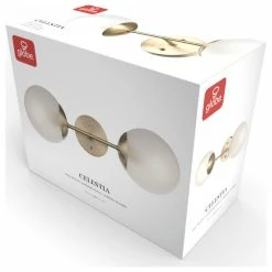 Globe Electric Celestia 2-Light Wall Sconce, Matte Brass, Frosted Glass Shades -home bar shop 022146840fd2914c 4279 w800 h800 b1 p0