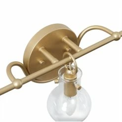 LNC Lighting LNC Modern 3-Light Matte Gold Teaedrop Shade Clear Glass Bathroom Lighting -home bar shop 03a11cbb001a4d5e 6378 w800 h800 b1 p0