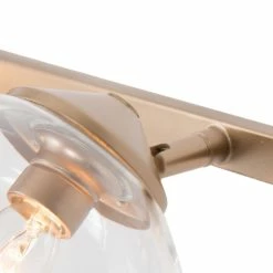 LALUZ 3-Light Matte Gold Modern Bathroom Vanity Light With Clear Glass Shade -home bar shop 0471f03e03242326 0960 w800 h800 b0 p0