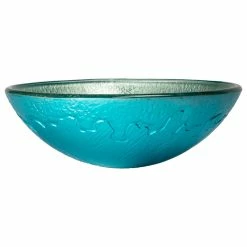 Eden Bath - Vessel Sinks Modern Blue Ice Round Tempered Glass Vessel Sink For Bathroom 16.5" -home bar shop 05515c5f0f8a0314 0601 w800 h800 b1 p0
