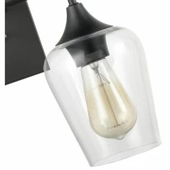Ecopower Light LLC Farmhouse Bathroom Vanity Lights Clear Glass Sconces, Matte Black, 2-Light -home bar shop 066101d30feaf2a3 6448 w800 h800 b1 p0