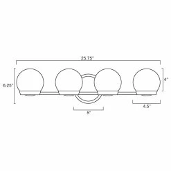 Kira Home Atticus 26" LED Bathroom Light, Frosted Milk White Glass Globe Shades -home bar shop 06c1ba5503582e2a 8444 w800 h800 b1 p0