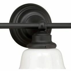 Vaxcel Huntley 1-Light Vanity, Oil Rubbed Bronze, White Milk Glass, 3-Light -home bar shop 07018dac008081c9 6111 w800 h800 b1 p0
