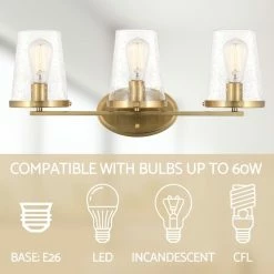 Kira Home Trinity 24" Bathroom Light, Light Fixtures, Cone, Funnel Glass Shades 12 Kira Home Trinity 24" Bathroom Light, Light Fixtures, Cone, Funnel Glass Shades -home bar shop 07711d5500d1167a 8690 w800 h800 b0 p0