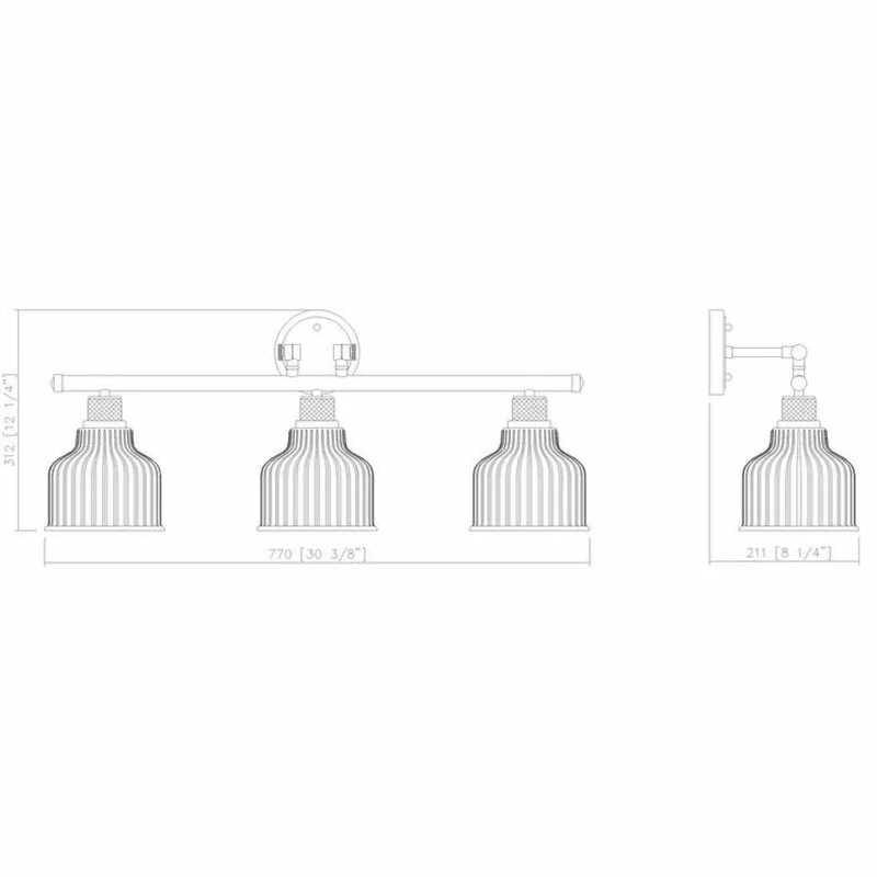 Vanity Art LLC Light Vanity Light, Satin Nickel With Clear Glass, Satin Nickel, 3 Light 3 Vanity Art LLC Light Vanity Light, Satin Nickel With Clear Glass, Satin Nickel, 3 Light - Image 3