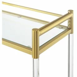 Convenience Concepts Royal Crest 2 Tier Acrylic Glass Bar Cart -home bar shop 0791f026027a4dbf 2859 w800 h800 b1 p0