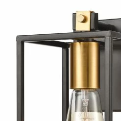 Elk Home Cloe 1-Light Vanity Light, Matte Black, Open Metalwork No Glass -home bar shop 07b156bc0f18925a 3380 w800 h800 b0 p0