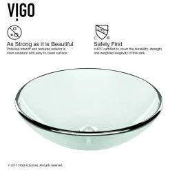 VIGO Crystalline Glass Vessel Sink And Linus Vessel Faucet, Antique Rubbed Bronz -home bar shop 080101000e9ed99d 2911 w800 h800 b1 p0
