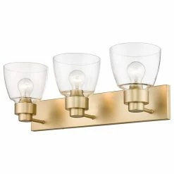 Golden Lighting Remy 3 Light Bath Vanity In Brushed Champagne Bronze/Clear Glass -home bar shop 0841aa470376b477 0040 w800 h800 b1 p0