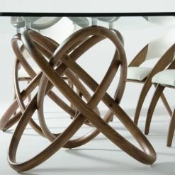 Vig Furniture Inc. Modrest Mason Modern Glass And Walnut Dining Table -home bar shop 0921369f0bed7f30 0000 w800 h800 b0 p0