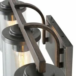 LNC Lighting LNC 3-Light Farmhouse Garyish Brown Cylinder Glass Bathroom Vanity Light -home bar shop 0951162f032309a8 3142 w800 h800 b0 p0