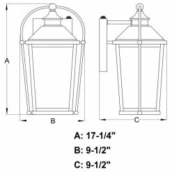 Vaxcel Lexington Dusk To Dawn Black Outdoor Wall Lantern Light Clear Glass, 9.5-in. W X -home bar shop 0991e33b0f9c6553 4897 w800 h800 b1 p0