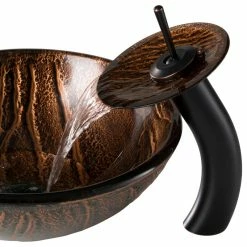 Kraus USA, Inc. Kraus C-GV-398-19MM-10 Bathroom Combo - 17" Gaia Glass Vessel - Chrome -home bar shop 0b21fb120de4033a 8995 w800 h800 b1 p0