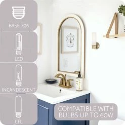 Kira Home Sol 10" Wall Sconce, Frosted Glass Shade, For Bathroom/, (2) -home bar shop 0b71547a03e211c2 8690 w800 h800 b0 p0