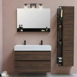 Kira Home Ainsley 21.5" Farmhouse / Bathroom Light, Cylinder Glass Shades -home bar shop 0b91f25d0181a17d 8637 w800 h800 b0 p0