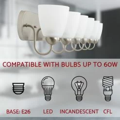 Kira Home Armada 48.5" Over Mirror / Bathroom Light, Frosted Glass Shades -home bar shop 0c31115e00c3d50c 8684 w800 h800 b0 p0