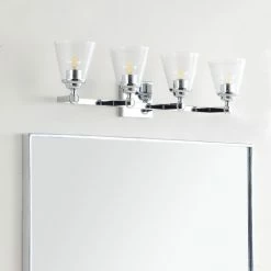JONATHAN Y Marion Hurricane Metal, Glass Vanity Light, Chrome, 4-Light -home bar shop 0c91903103c9ba1a 9310 w800 h800 b0 p0
