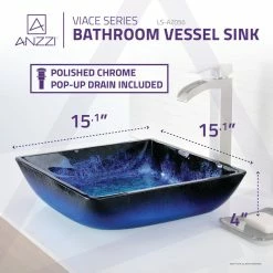 Anzzi Viace Series Deco-Glass Vessel Sink, Blazing Blue 9 Anzzi Viace Series Deco-Glass Vessel Sink, Blazing Blue -home bar shop 0cc16dce0c3fc108 2764 w800 h800 b0 p0