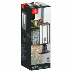 Globe Electric Bowery 1-Light Matte Black Outdoor Lamp Post Light, Base Adaptor, Glass Inserts -home bar shop 0d816b4c0e20f0cd 0935 w800 h800 b1 p0