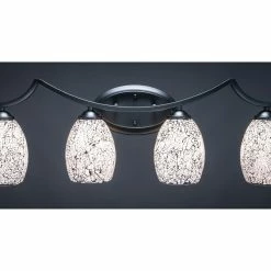 Toltec Lighting Zilo 4 Light Bath Bar, 5" Black Fusion Glass -home bar shop 0e31e71e07069ac4 5923 w800 h800 b0 p0