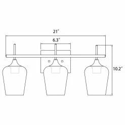 GETLEDEL 3-Light Vanity Light Sconce With Seeded Glass Shades, Gold -home bar shop 0e51ce3f02cd16ac 7525 w800 h800 b1 p0