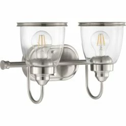 Progress Lighting Saluda Collection 2-Light Brushed Nickel Clear Glass Coastal Bath Vanity Light 7 Progress Lighting Saluda Collection 2-Light Brushed Nickel Clear Glass Coastal Bath Vanity Light -home bar shop 0f51b63a0d8923f8 8265 w800 h800 b1 p0