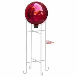 Alpine Corporation 10" Diameter Indoor/Outdoor Glass Gazing Globe Yard Decoration, Red -home bar shop 11715e6e0019f398 3521 w800 h800 b1 p0
