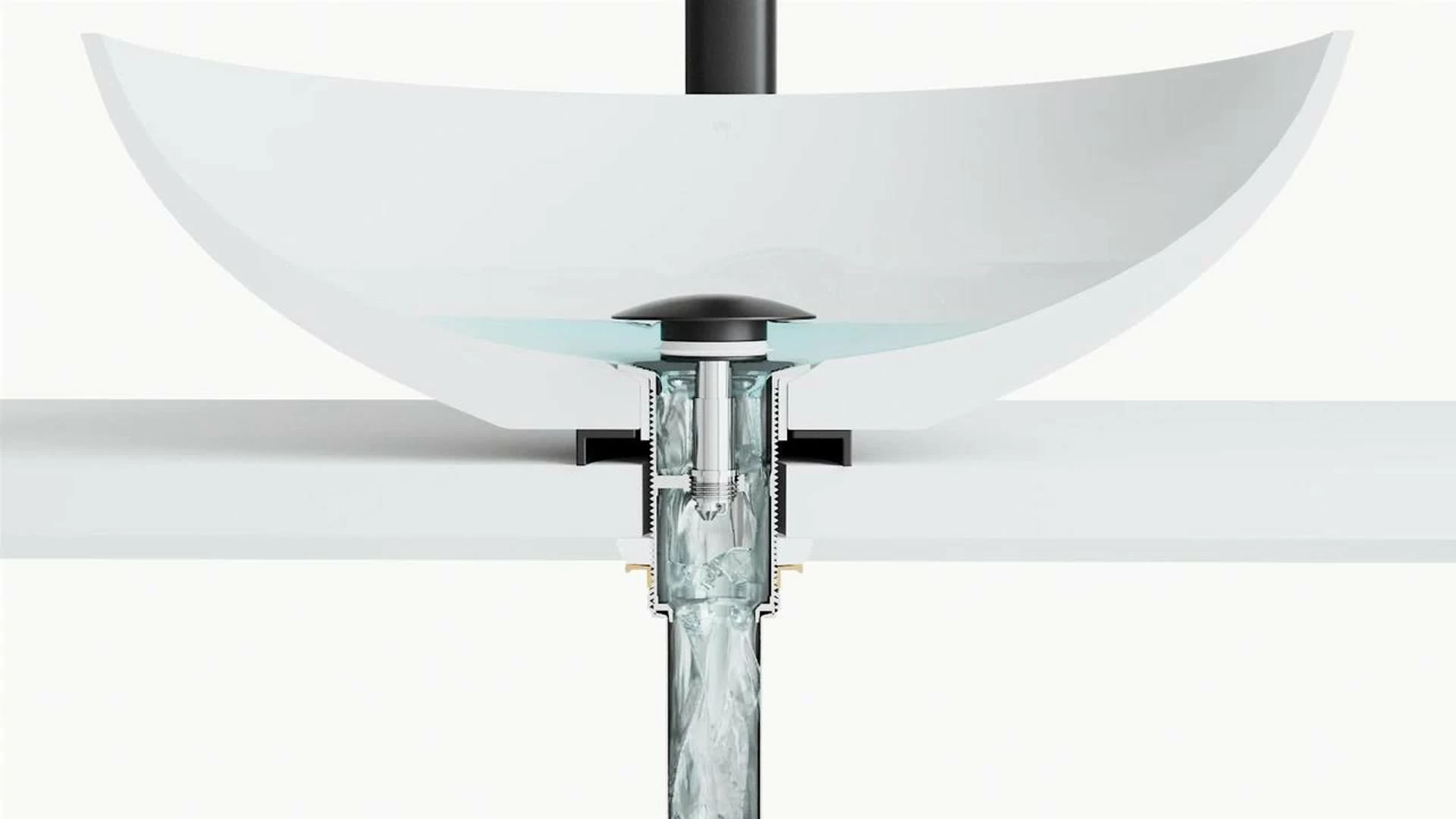 VIGO White Frost Glass Vessel Bathroom Sink Set With Dior Vessel Faucet 2 VIGO White Frost Glass Vessel Bathroom Sink Set With Dior Vessel Faucet - Image 2