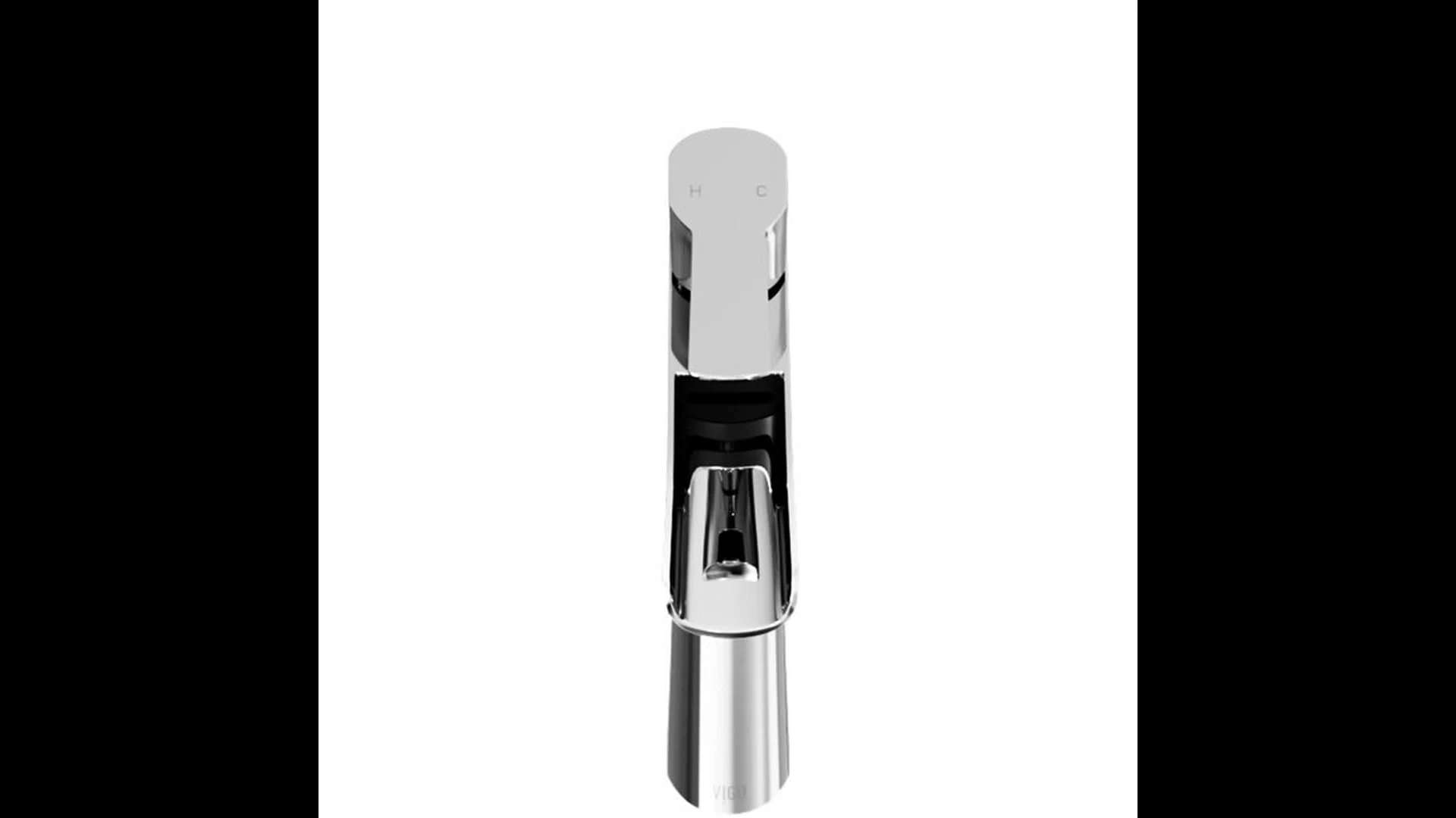 VIGO Rectangular Gray Onyx Glass Vessel Bathroom Sink Set With Niko Vessel Faucet 3 VIGO Rectangular Gray Onyx Glass Vessel Bathroom Sink Set With Niko Vessel Faucet - Image 3