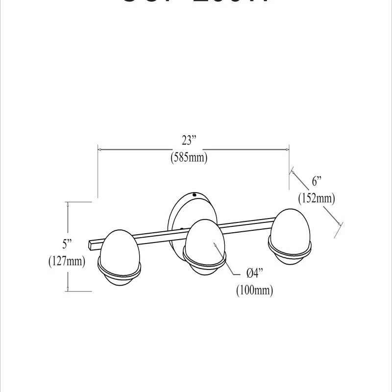 Dainolite Ltd. 3-Light Halogen Vanity Matte Black With White Glass 3 Dainolite Ltd. 3-Light Halogen Vanity Matte Black With White Glass - Image 3