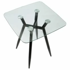 Lumisource Clara Square Counter Table, Black/Clear Glass -home bar shop 1261e59e0acbb2ae 5095 w800 h800 b1 p0