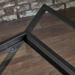 GDFStudio GDF Studio Sheri Tempered Glass Black Iron Bar Cart With Tempered Glass Shelves -home bar shop 12715c4a0f9316b2 6003 w800 h800 b0 p0