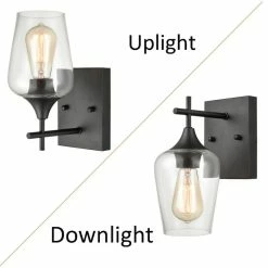 Ecopower Light LLC Clear Glass Bathroom Wall Sconces Lighting, Set Of 2, Black 13 Ecopower Light LLC Clear Glass Bathroom Wall Sconces Lighting, Set Of 2, Black -home bar shop 12e118c202a16c3a 6476 w800 h800 b1 p0