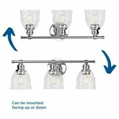 Progress Lighting Ambrose Collection 21" 3-Light Polished Chrome Clear Glass Bath Vanity Light -home bar shop 13216149020ff62a 5988 w800 h800 b1 p0