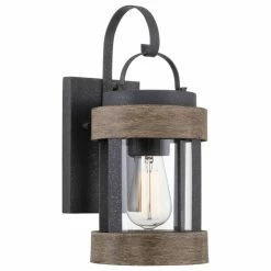 Kira Home Rochester 13.5" Indoor Outdoor Wall Sconce, Cylinder Glass Shade