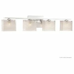 Urban Ambiance Luxury Modern Chrome Ribbed Glass Bathroom Light, UQL2725, San Diego Collection -home bar shop 149196df0f0f8409 2619 w800 h800 b1 p0