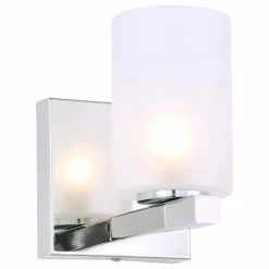 Woodbridge Lighting Inc. Woodbridge Lighting 18551 Jewel 1-Light Bath, Opal Cylinder Glass