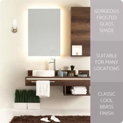 Kira Home Sol 10" Wall Sconce, Frosted Glass Shade, For Bathroom/, (2) -home bar shop 15d1d7be03e211bc 8690 w800 h800 b0 p0