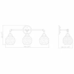 Vanity Art LLC Vanity Light, Satin Nickel With Clear Seedy Glass, Satin Nickel, 3 Light 5 Vanity Art LLC Vanity Light, Satin Nickel With Clear Seedy Glass, Satin Nickel, 3 Light -home bar shop 160188b8030345ae 2502 w800 h800 b1 p0