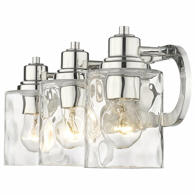 Acclaim Lighting Lumley Polished Nickel 3-Light Bath Vanity With Clear Optic Glass 5 Acclaim Lighting Lumley Polished Nickel 3-Light Bath Vanity With Clear Optic Glass - Image 5