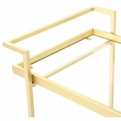 GDFStudio GDF Studio Amaya Industrial Iron And Glass Bar Cart, Gold -home bar shop 1711690101baafb6 1955 w800 h800 b1 p0