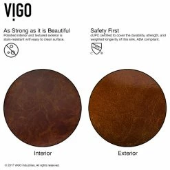 VIGO 18" Russet Glass Vessel Bathroom Sink Set With Linus Vessel Faucet -home bar shop 1721eb950e9ed9bc 2982 w800 h800 b1 p0