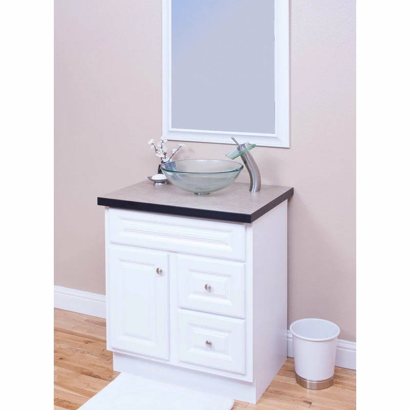 Topia Clear Glass Vessel Sink And Faucet Set, Brushed Nickel 3 Topia Clear Glass Vessel Sink And Faucet Set, Brushed Nickel - Image 3