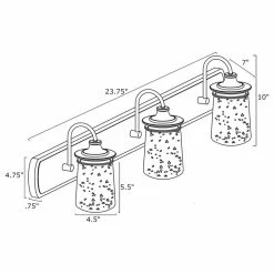 Kira Home Mason 23.5" Bathroom Light, Seeded Glass Shade, Oil-Rubbed Bronze 11 Kira Home Mason 23.5" Bathroom Light, Seeded Glass Shade, Oil-Rubbed Bronze -home bar shop 1741a9c10c75820c 8741 w800 h800 b1 p0