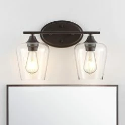 JONATHAN Y Jayne 1-Light Iron/Glass Cottage LED Vanity Light, Oil Bronze, Width: 15.75" 14 JONATHAN Y Jayne 1-Light Iron/Glass Cottage LED Vanity Light, Oil Bronze, Width: 15.75" -home bar shop 193135040f7630a7 0360 w800 h800 b0 p0