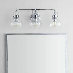 JONATHAN Y Shirley Metal, Bubbled Glass Vanity Light, Chrome, 3-Light -home bar shop 1951787203c99c5a 6050 w800 h800 b0 p0