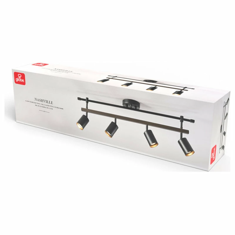 Globe Electric 3-Light Matte Black Vanity Light With Seeded Glass Shades 9 Globe Electric 3-Light Matte Black Vanity Light With Seeded Glass Shades - Image 9