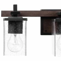 Globe Electric 3-Light Matte Black Vanity Light With Seeded Glass Shades 14 Globe Electric 3-Light Matte Black Vanity Light With Seeded Glass Shades -home bar shop 1b31ad4601819e19 0501 w800 h800 b1 p0