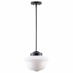 Linea Di Liara Lavagna Pendant Light With Milk Glass, Black -home bar shop 1c410e890a0c92e8 4581 w800 h800 b1 p0